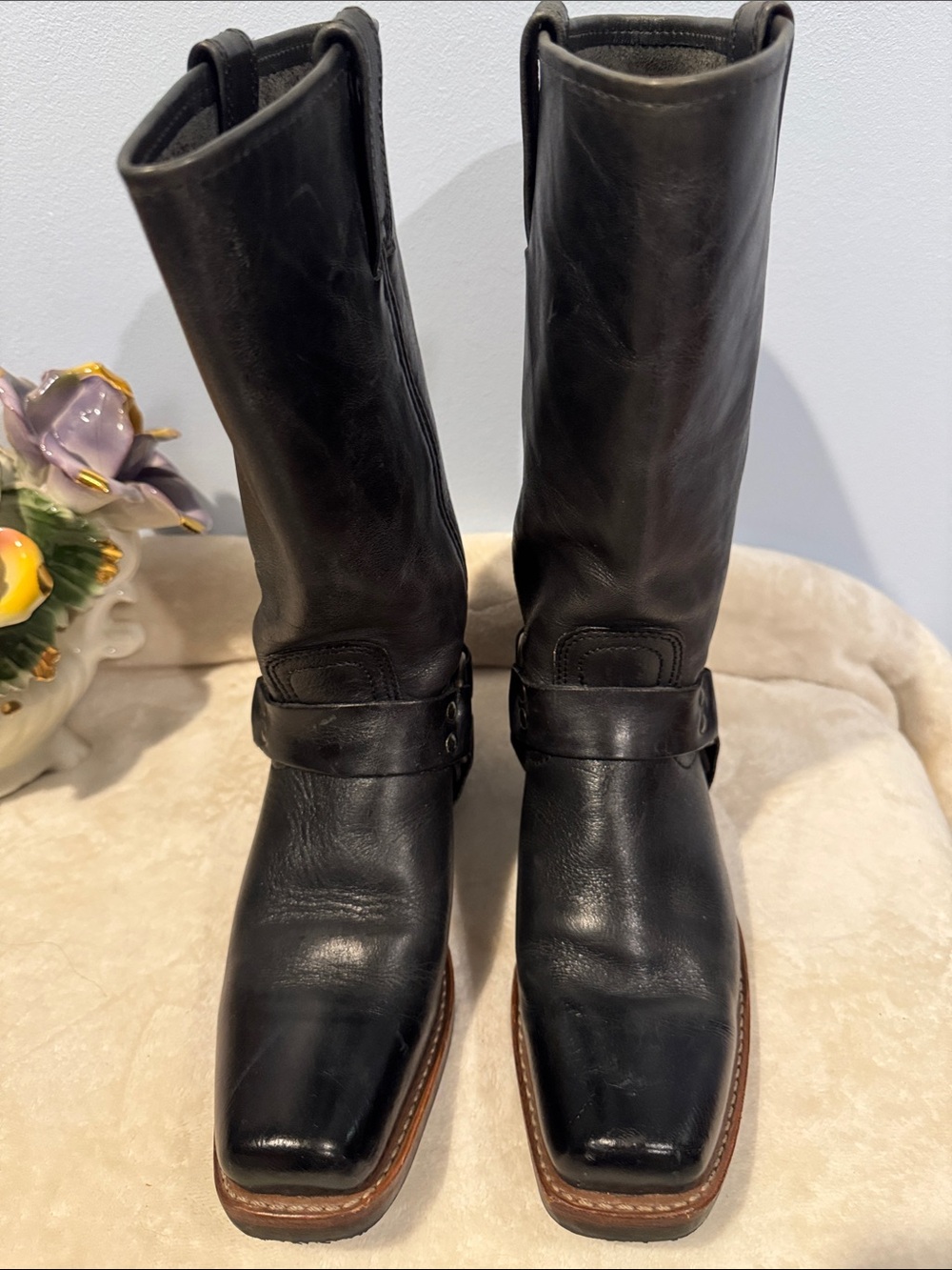 FRYE Black Leather Harness 12R Boots Women’s 8 M Made in USA - Picture 9 of 11